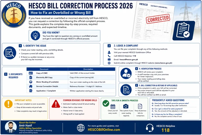 HESCO Bill Correction Process